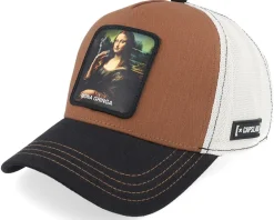 Art Mona Chica White/Brown/Black A-Frame Trucker - Capslab
