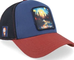 Art Starry Night Black/Blue/Burgundy A-Frame Trucker - Capslab