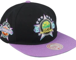 Asg 2 Tone Deadstock Black/Purple Snapback - Mitchell & Ness
