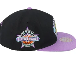 Asg 2 Tone Deadstock Black/Purple Snapback - Mitchell & Ness