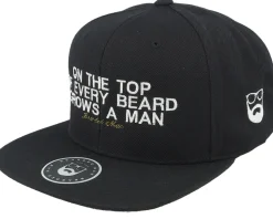 At The Top Black Snapback - Bearded Man