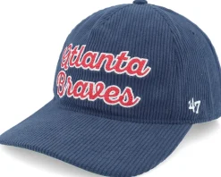 Atlanta Braves Chainscript Hitch Lc Navy Dad Cap - 47 Brand