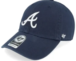 Atlanta Braves Clean Up Navy Dad Cap - 47 Brand