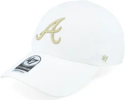Atlanta Braves Clean Up White Dad Cap - 47 Brand