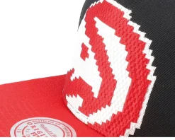 Atlanta Hawks 8 Bit Xl Black/Red Snapback - Mitchell & Ness