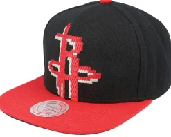 Atlanta Hawks 8 Bit Xl Black/Red Snapback - Mitchell & Ness