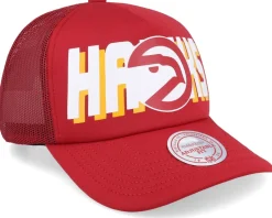 Atlanta Hawks Billboard Hwc Red Trucker - Mitchell & Ness