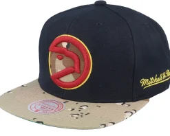 Atlanta Hawks Choco Camo Hwc Black Snapback - Mitchell & Ness