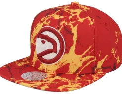 Atlanta Hawks Down For All Red Snapback - Mitchell & Ness