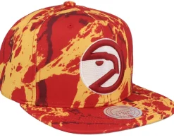 Atlanta Hawks Down For All Red Snapback - Mitchell & Ness