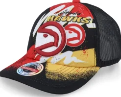 Atlanta Hawks Hyper Black Trucker - Mitchell & Ness