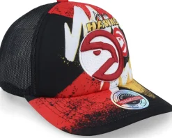 Atlanta Hawks Hyper Black Trucker - Mitchell & Ness