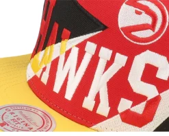 Atlanta Hawks Multiply Red Snapback - Mitchell & Ness