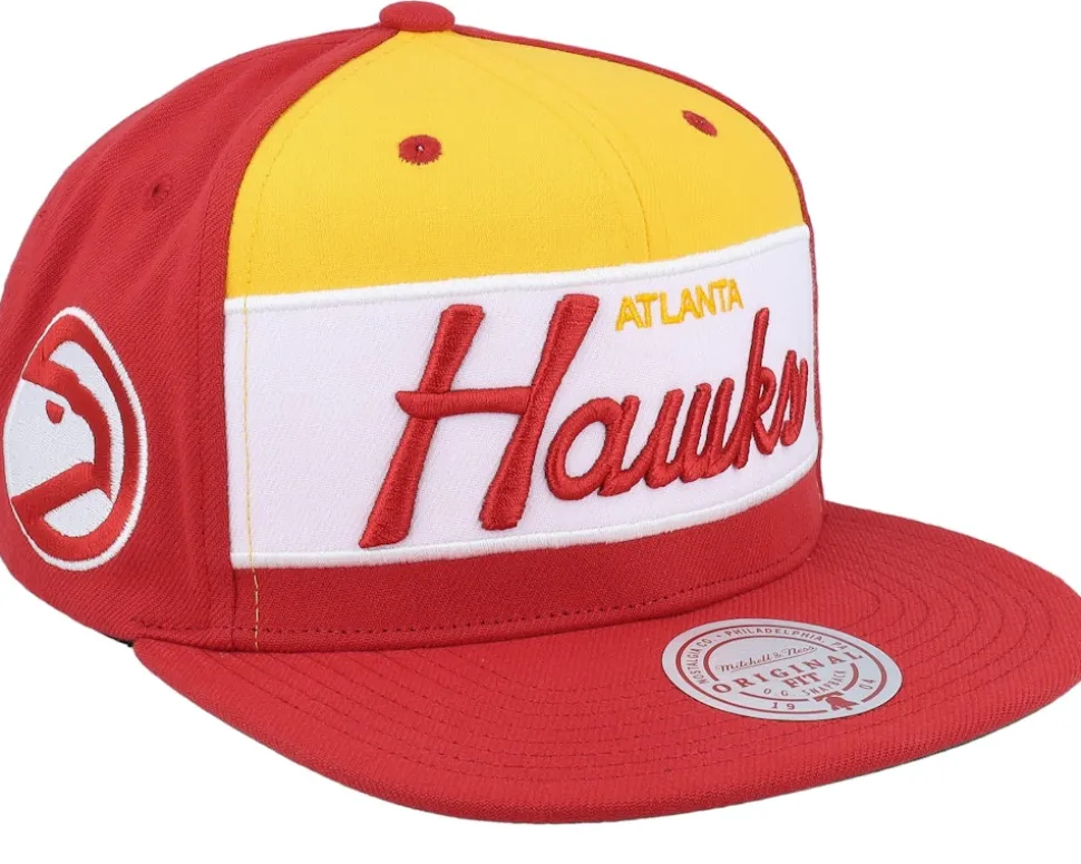 Atlanta Hawks Retro Sport Hwc Red Snapback - Mitchell & Ness