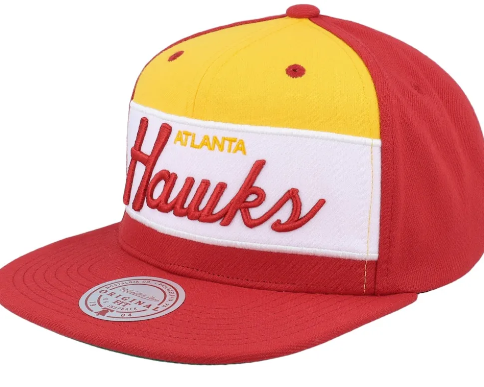Atlanta Hawks Retro Sport Hwc Red Snapback - Mitchell & Ness