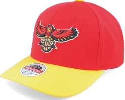Atlanta Hawks Team 2 Tone 2.0 Red/Yellow Adjustable - Mitchell & Ness