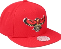Atlanta Hawks Team Ground 2.0 Red Snapback - Mitchell & Ness