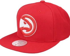 Atlanta Hawks Team Ground 2.0 Red Snapback - Mitchell & Ness