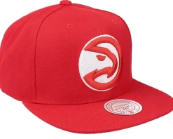 Atlanta Hawks Team Ground 2.0 Red Snapback - Mitchell & Ness