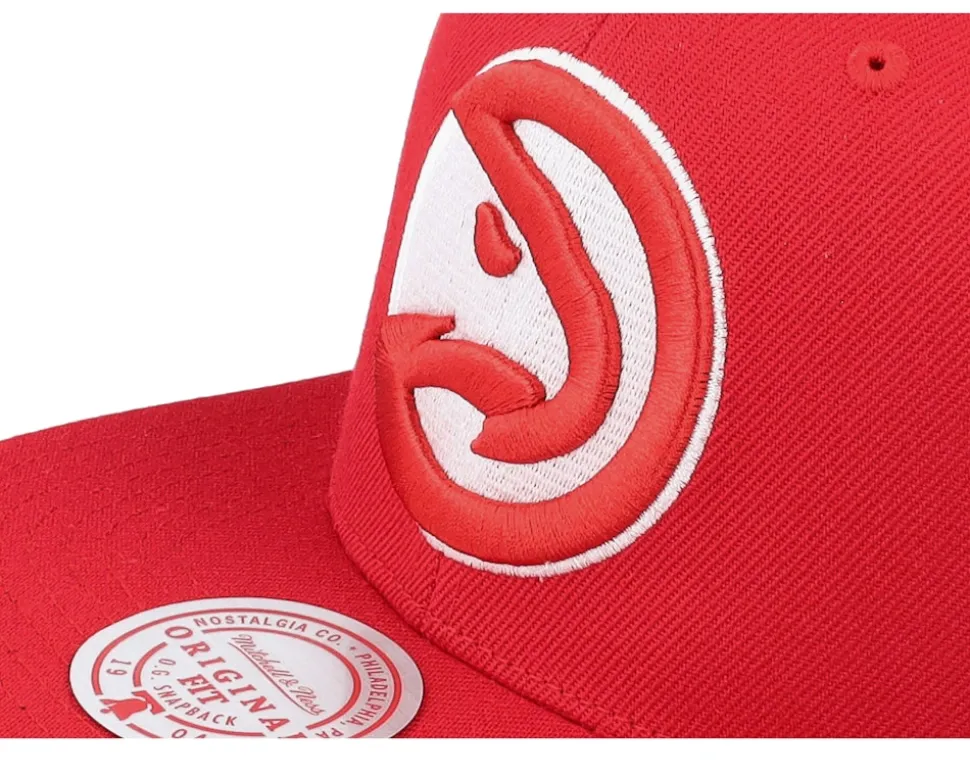 Atlanta Hawks Team Ground 2.0 Red Snapback - Mitchell & Ness