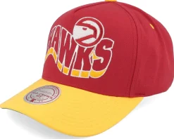 Atlanta Hawks Wavy Pro Red/Yellow A-frame Adjustable - Mitchell & Ness