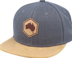 Australia Map Patch Dark Heather Grey/Suede - Iconic