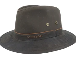 Ava Waxed Cotton Brown Trilby - Stetson