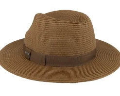 Aveloz Hat Dark Brown Fedora Straw Hat - Barts