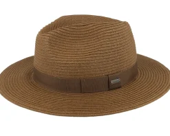 Aveloz Hat Dark Brown Fedora Straw Hat - Barts