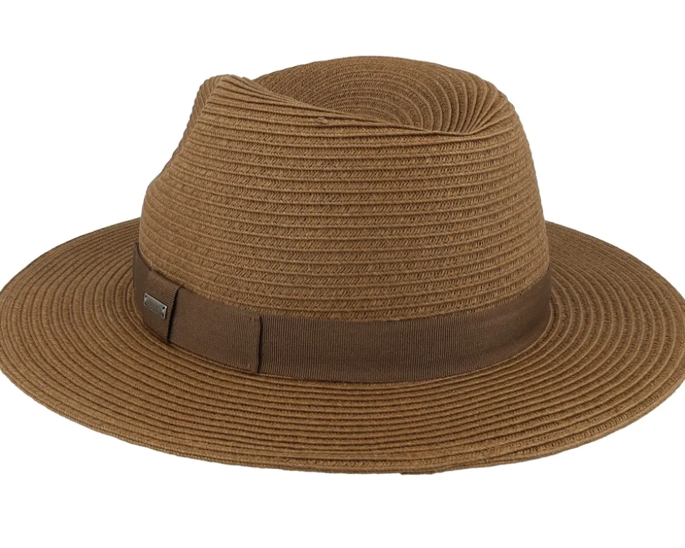 Aveloz Hat Dark Brown Fedora Straw Hat - Barts
