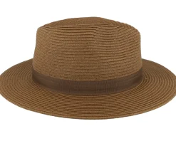 Aveloz Hat Dark Brown Fedora Straw Hat - Barts
