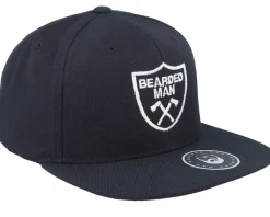 Axe Crest Black Snapback - Bearded Man