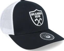 Axe Crest Black/White Trucker - Bearded Man