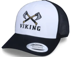 Axe Cross Logo Retro White/Black Trucker - Vikings