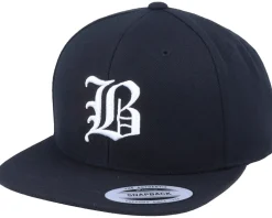 B Letter 3D Black Snapback - Iconic