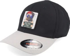 Bad Pug Dog Black/Silver Wooly Combed Flexfit - Iconic
