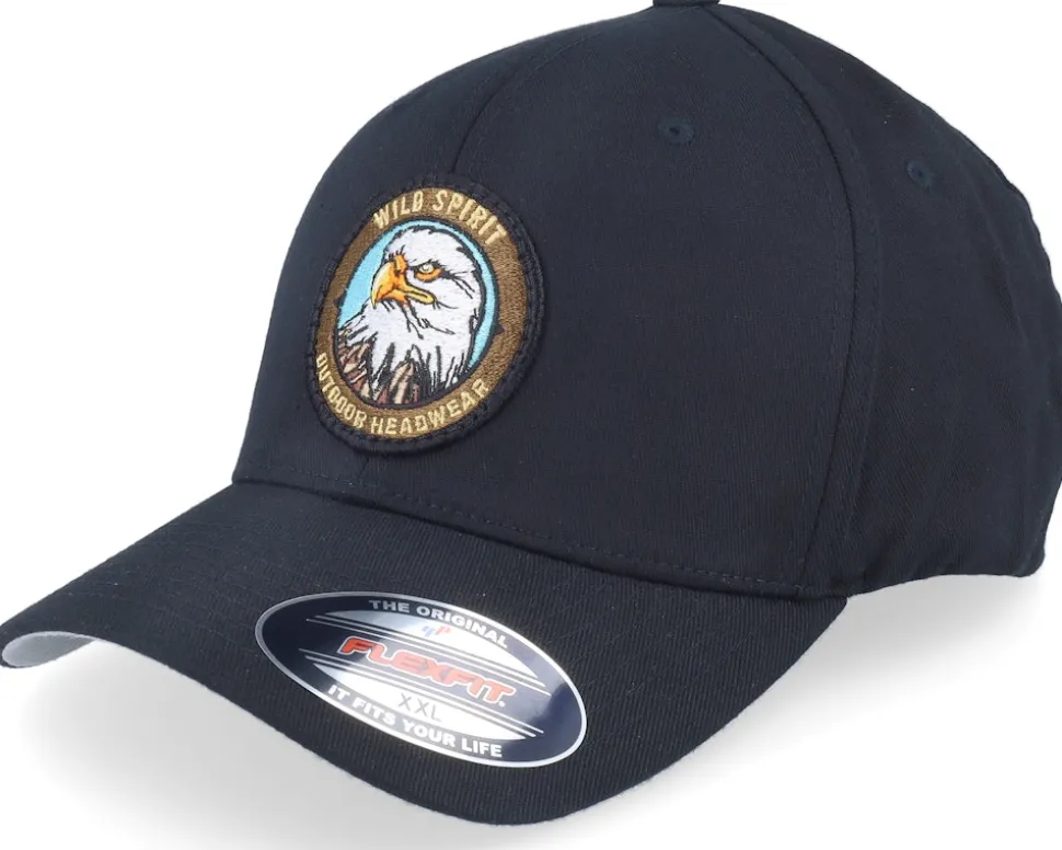 Bald Eagle Logo Black Flexfit - Wild Spirit