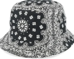 Bandana Black Print Bucket - Yupoong