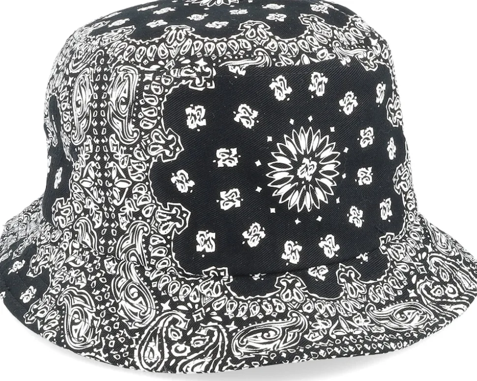 Bandana Black Print Bucket - Yupoong