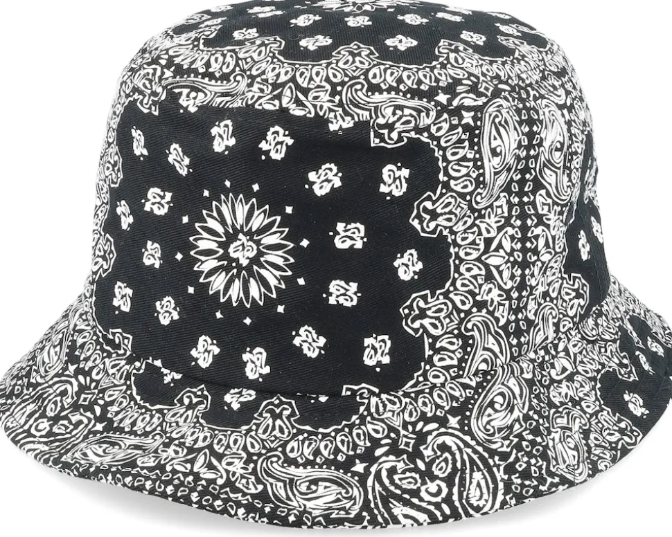 Bandana Black Print Bucket - Yupoong