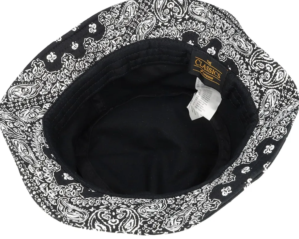 Bandana Black Print Bucket - Yupoong