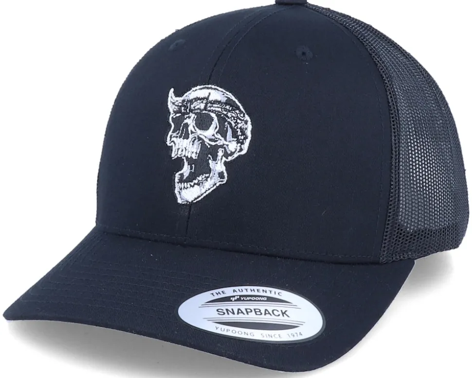Bandana Skull Black Trucker - Born To Ride