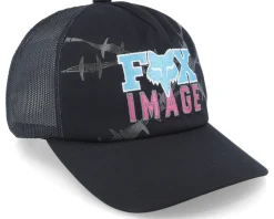 Barb Wire Hat Black Trucker - Fox