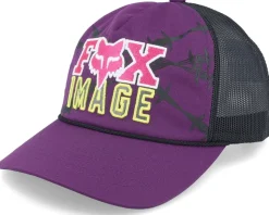 Barb Wire Hat Ultra Violet/Black Trucker - Fox