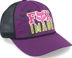 Barb Wire Hat Ultra Violet/Black Trucker - Fox