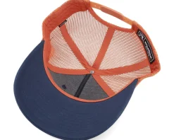 Barber Shop Logo 112fpr Split Navy/Dark Orange - Bearded Man