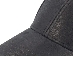 Baseball Cap Chevrette Cowhide Black Earflap Fitted - Stetson