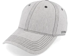 Baseball Cap Cotton Melange Anthracite Adjustable - Stetson