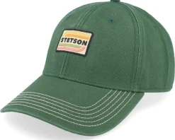 Baseball Cap Cotton Washed Green Adjustable - Stetson