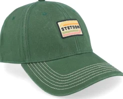 Baseball Cap Cotton Washed Green Adjustable - Stetson